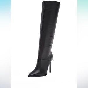 Steve Madden Black knee high boots. Olga black leather. Women’s 10